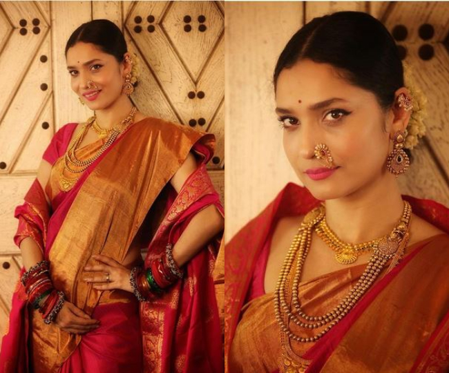 Ankita Lokhande के साड़ी लुक पर फैंस हुए फिदा, बार-बार देखी जा रही हैं तस्वीरें